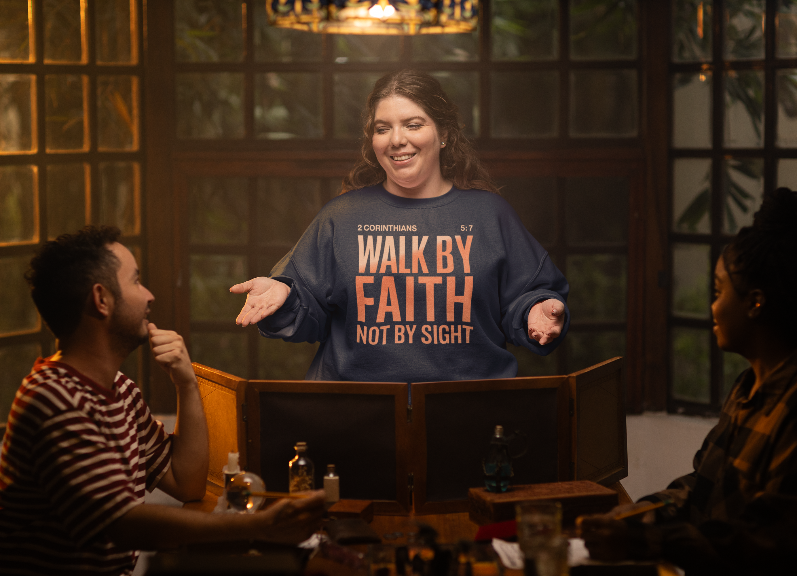 Faith Sweatshirt - "Walk by Faith Not by Sight" Crewneck (2 Corinthians 5:7)