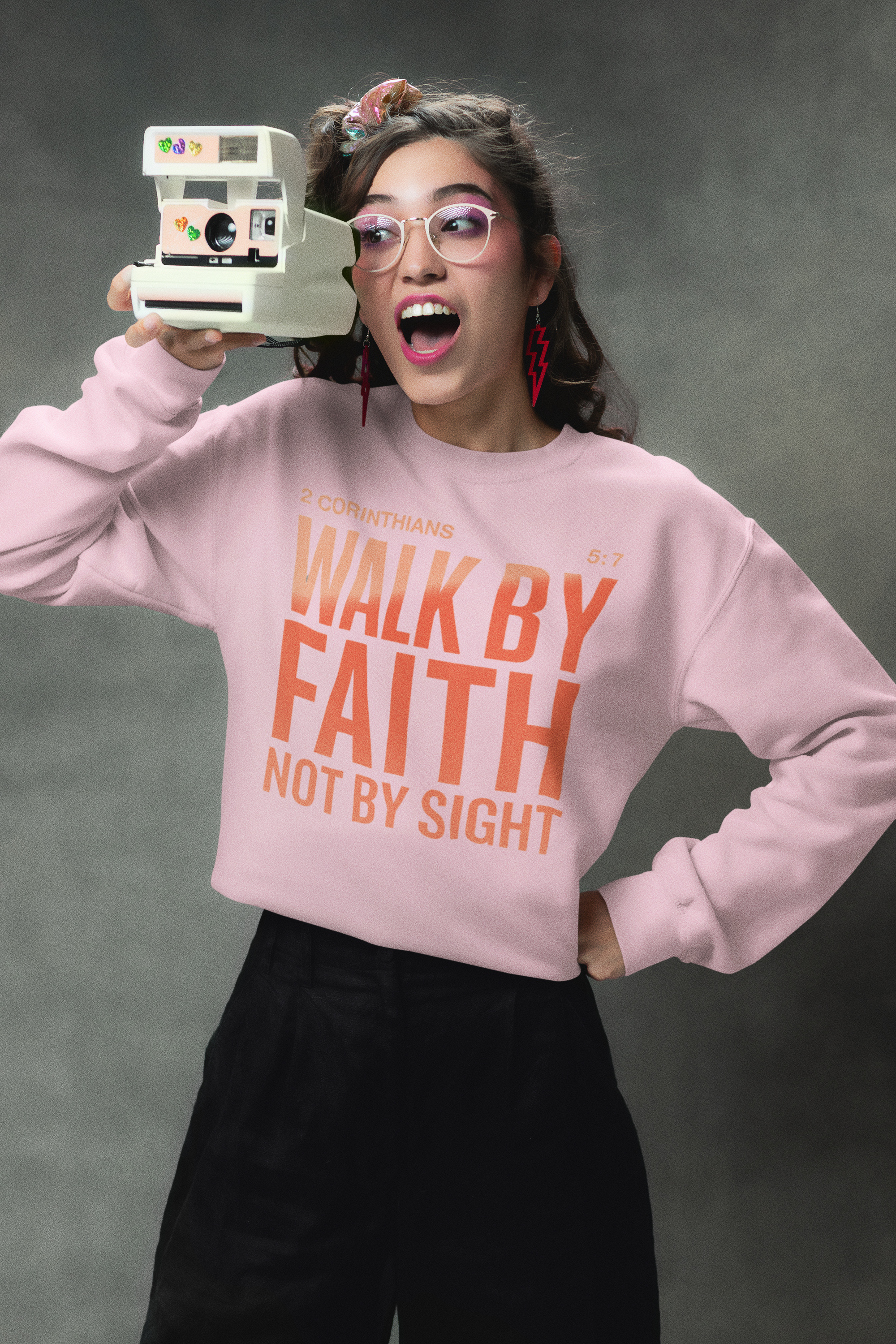 Faith Sweatshirt - "Walk by Faith Not by Sight" Crewneck (2 Corinthians 5:7)