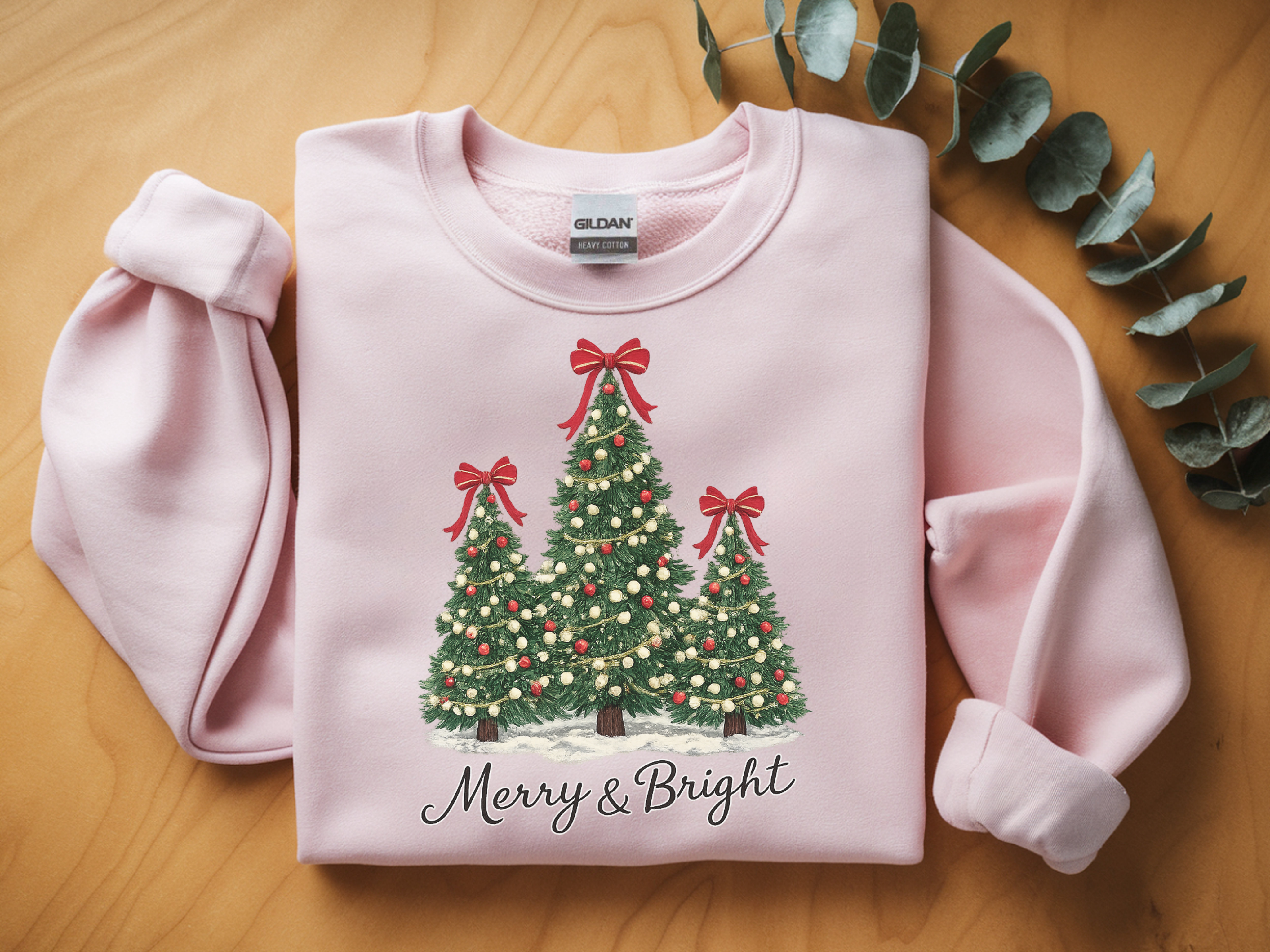 Sweatshirt — Merry & Bright Christmas Tree Holiday Crewneck