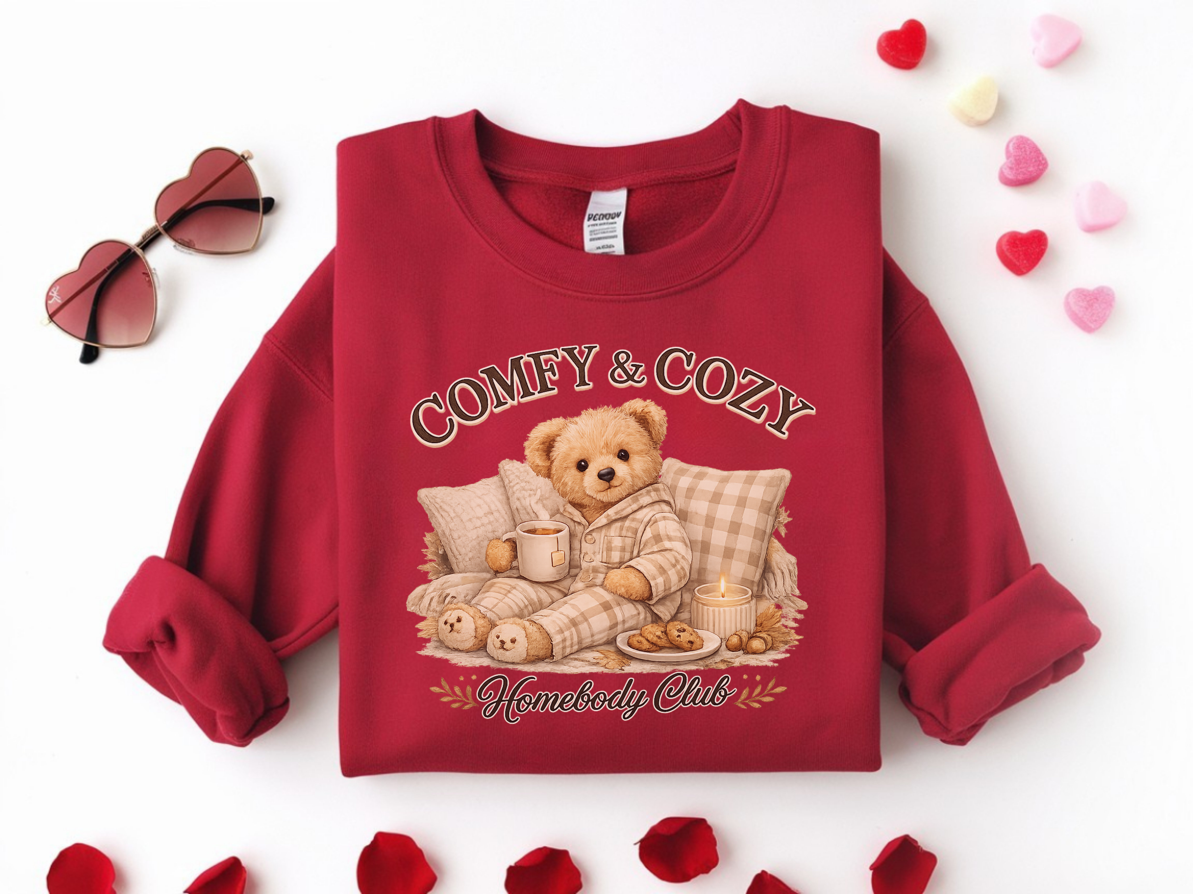 Comfy & Cozy Sweatshirt — Homebody Club Bear Pullover