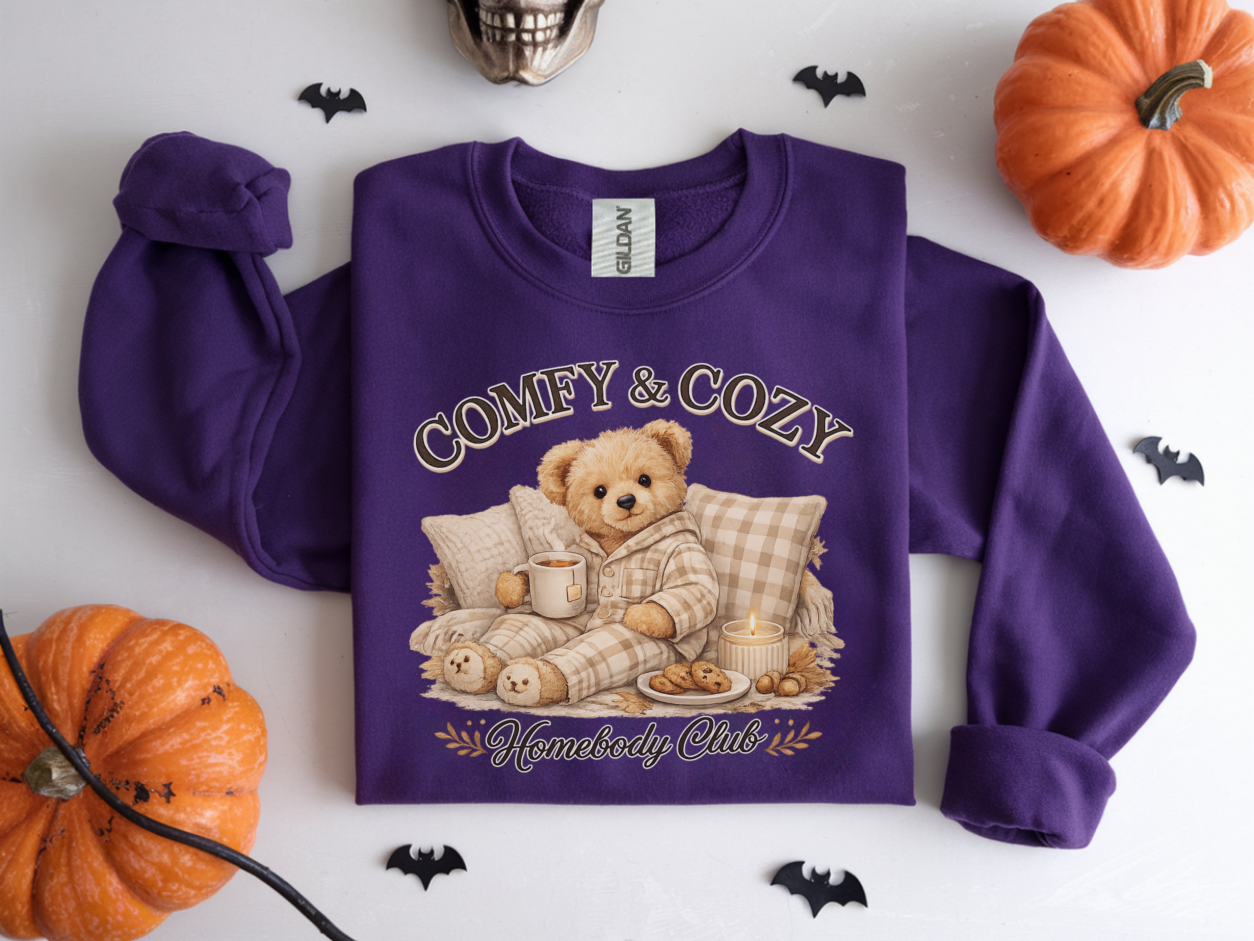 Comfy & Cozy Sweatshirt — Homebody Club Bear Pullover