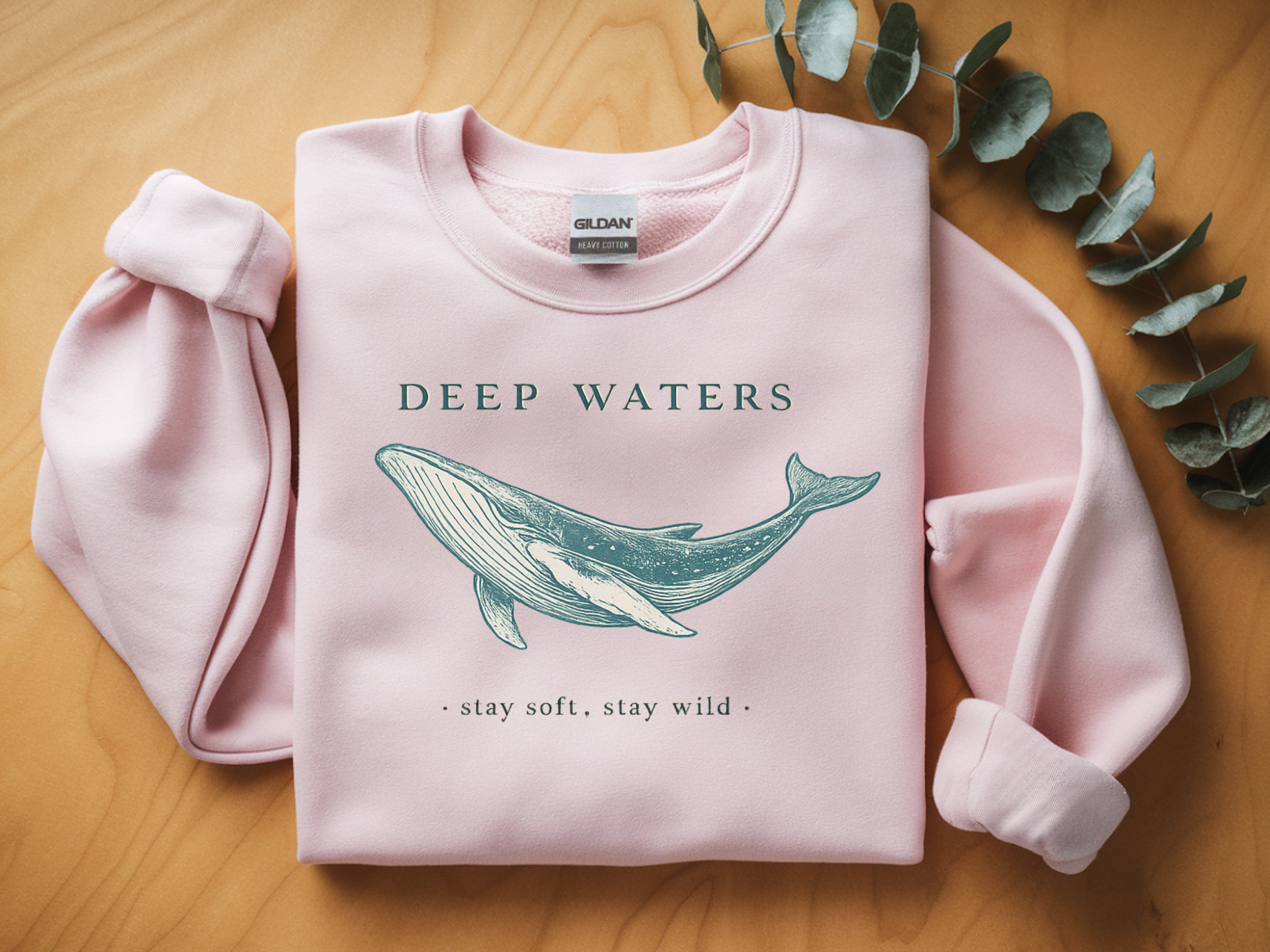 Deep Waters Whale Sweatshirt — Ocean Graphic Crewneck
