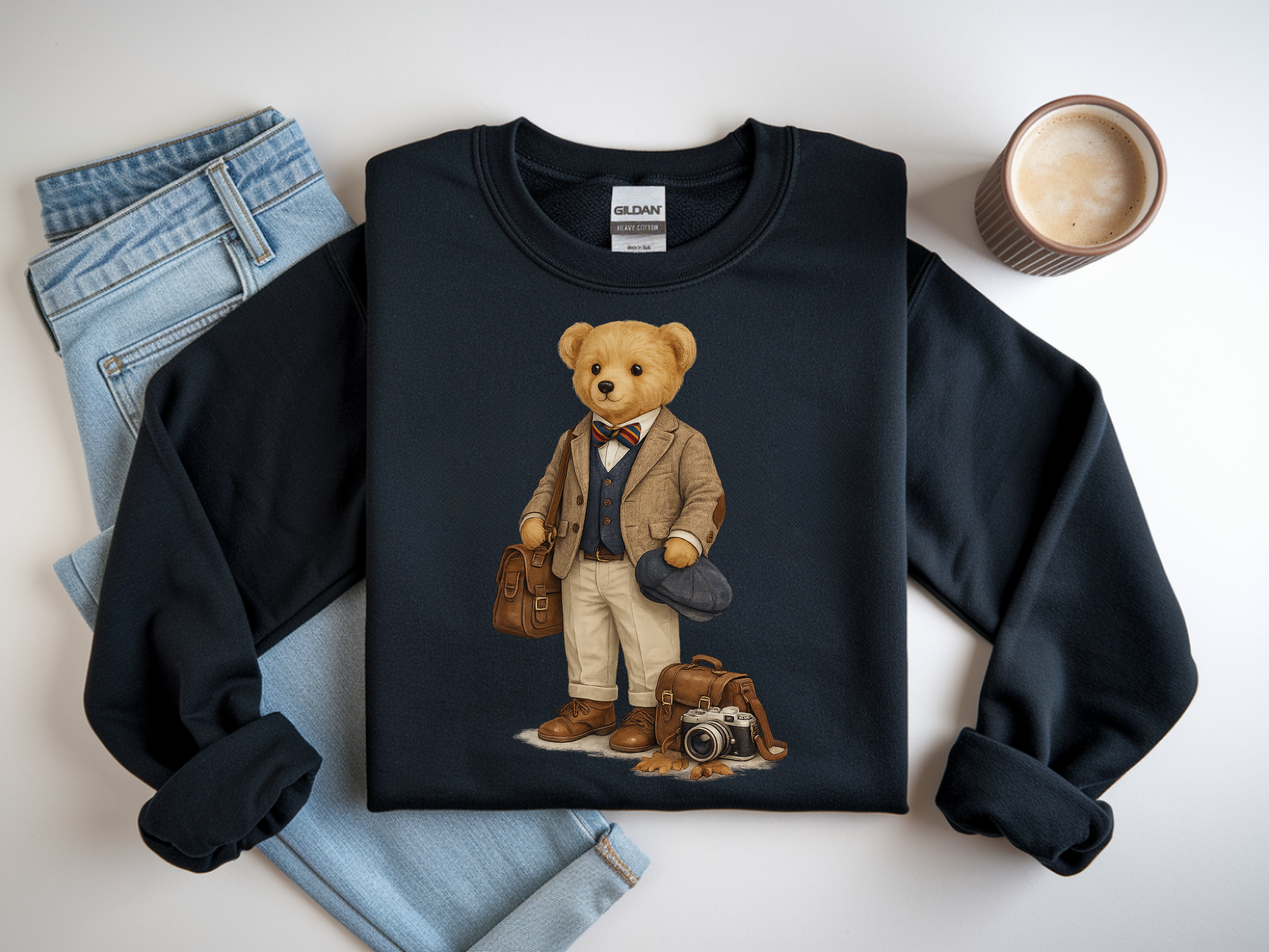 Teddy Bear Traveler Crewneck Sweatshirt