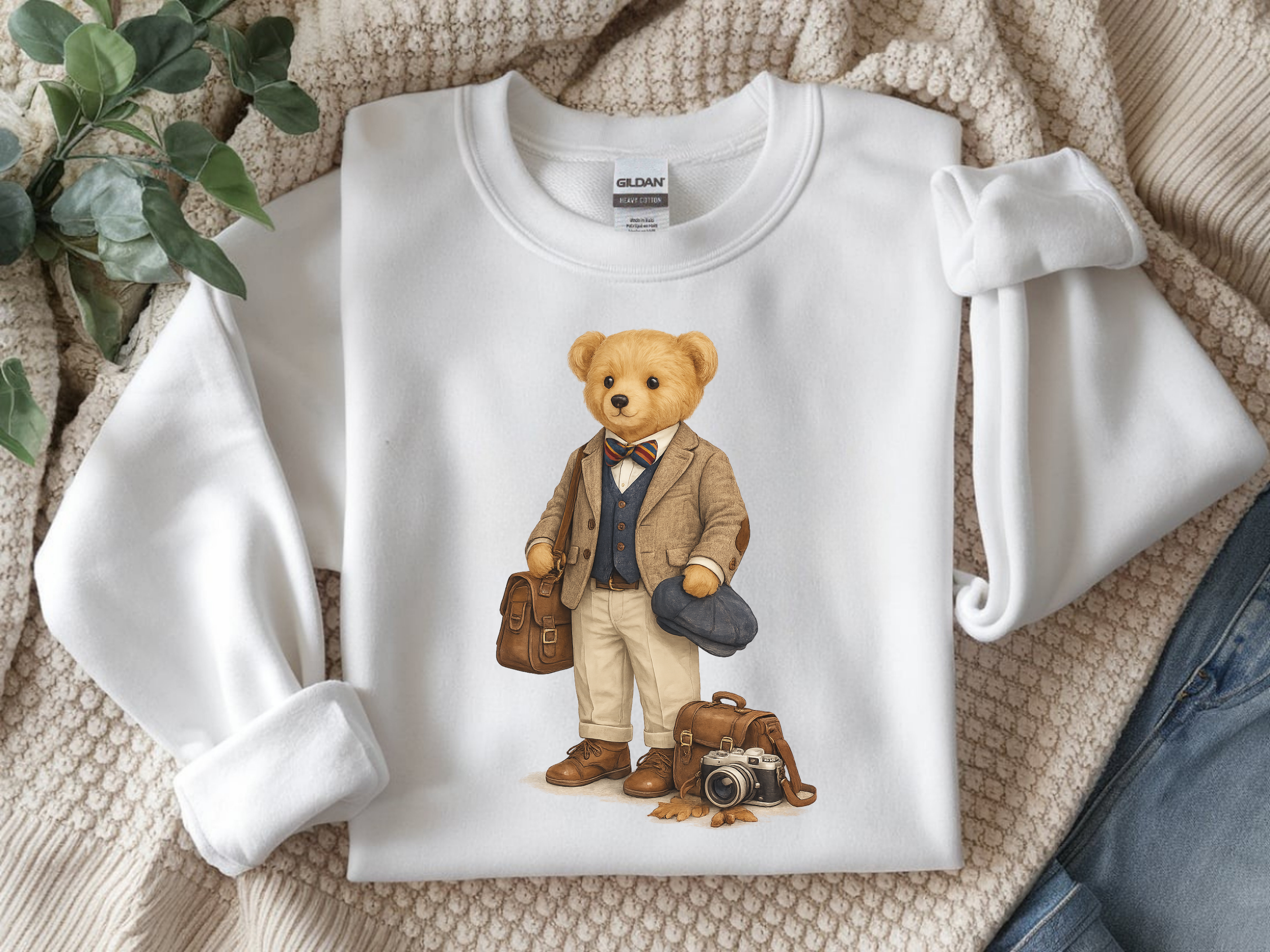 Teddy Bear Traveler Crewneck Sweatshirt