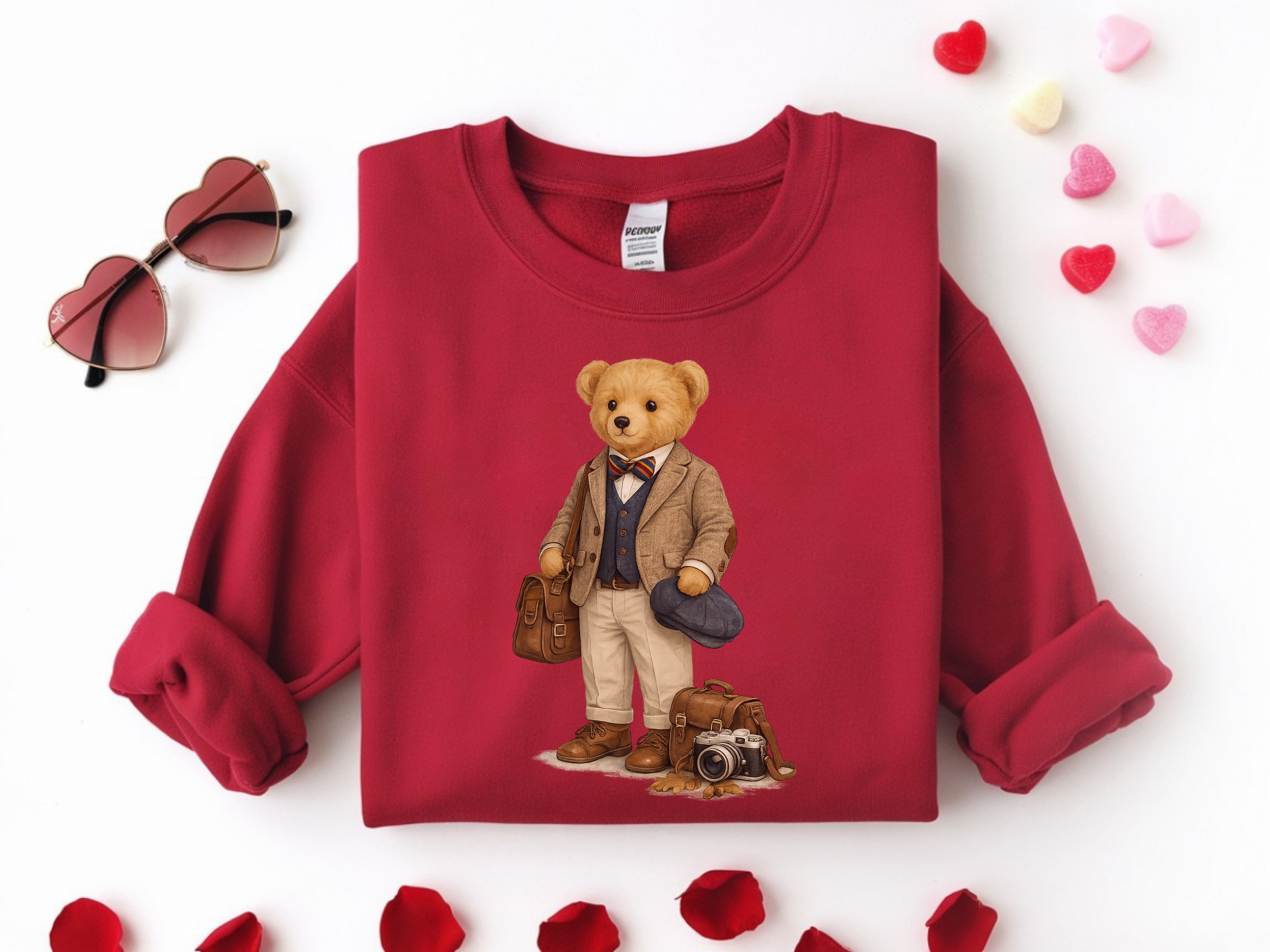 Teddy Bear Traveler Crewneck Sweatshirt