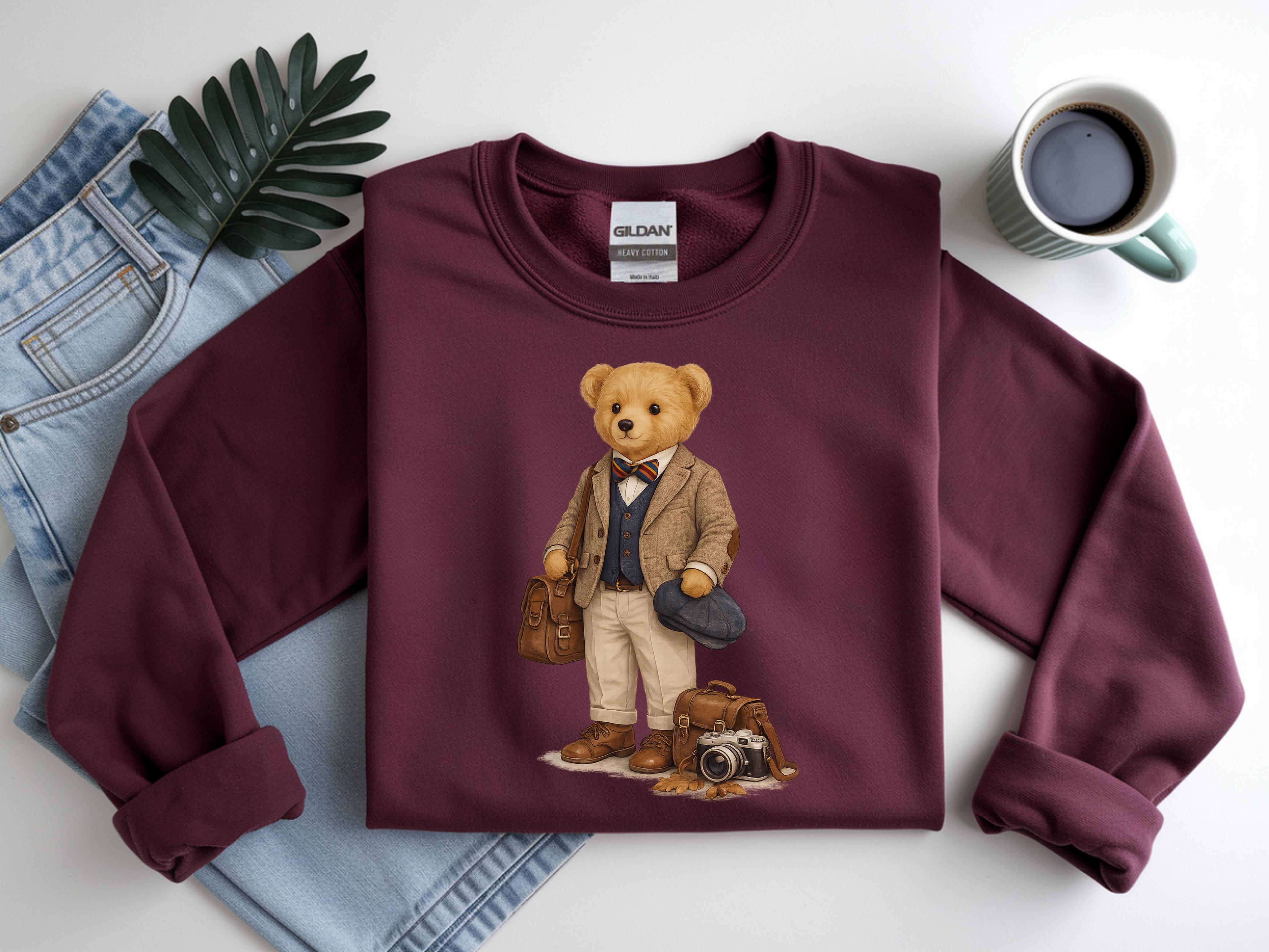 Teddy Bear Traveler Crewneck Sweatshirt