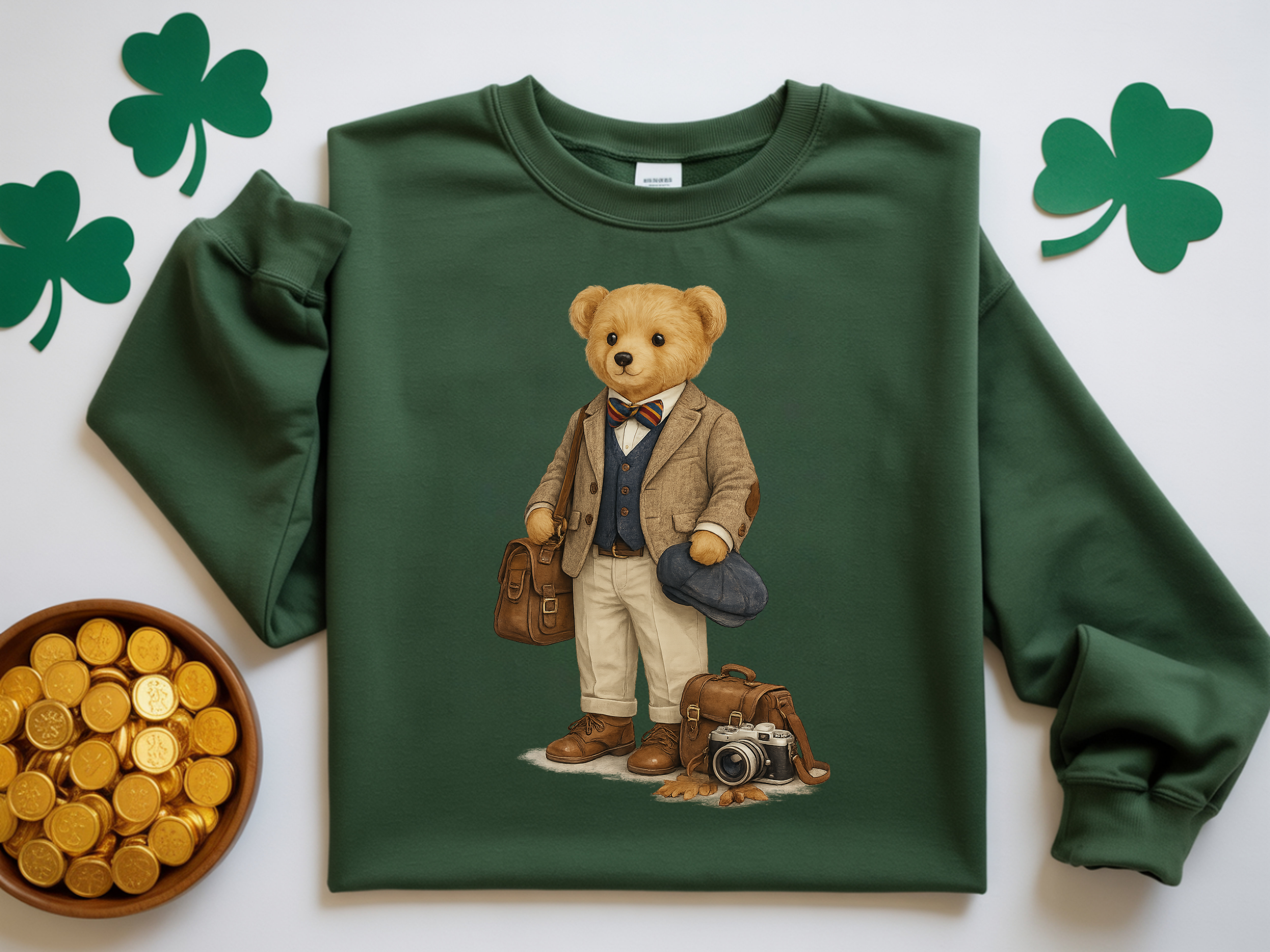 Teddy Bear Traveler Crewneck Sweatshirt