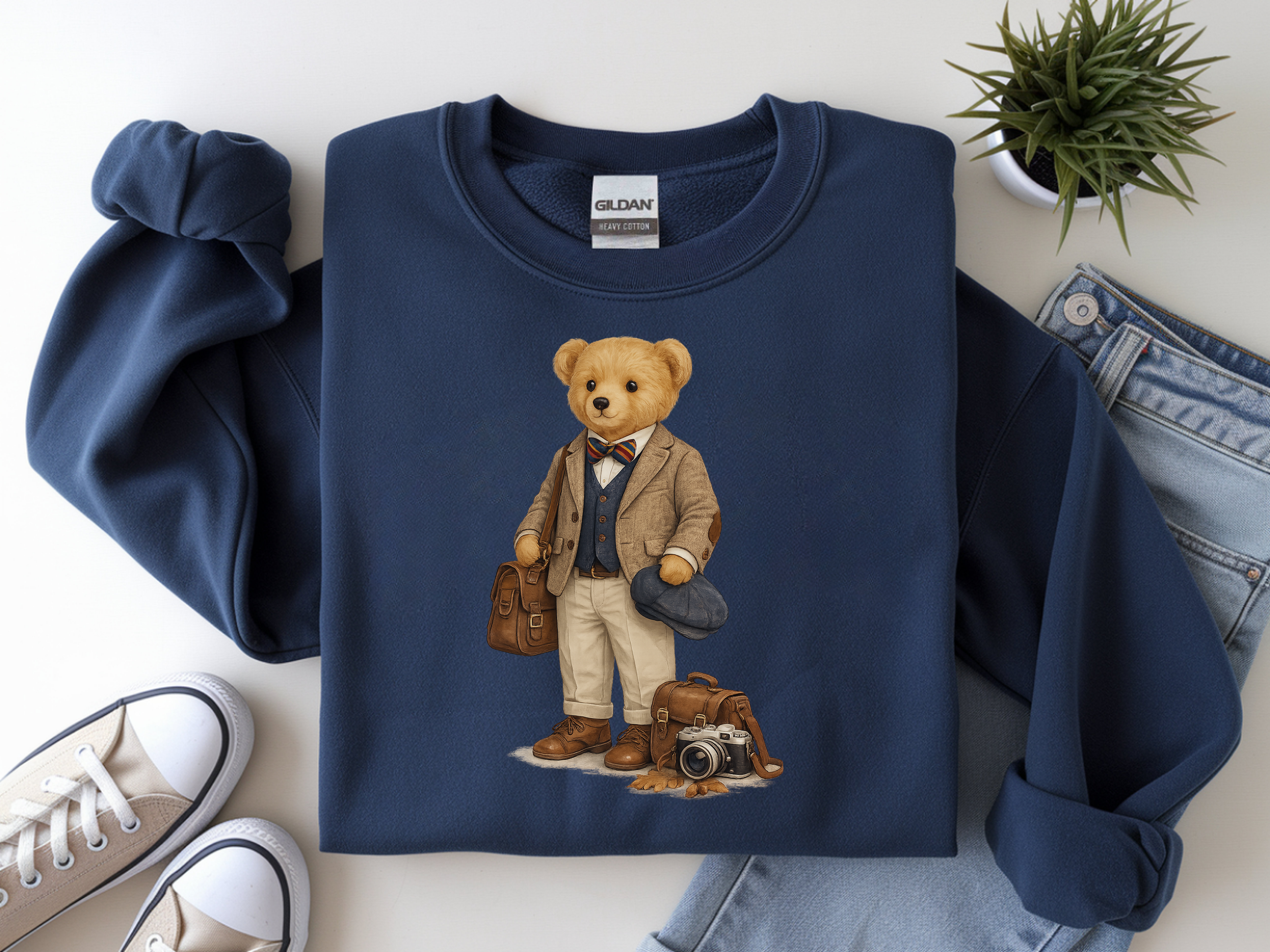 Teddy Bear Traveler Crewneck Sweatshirt