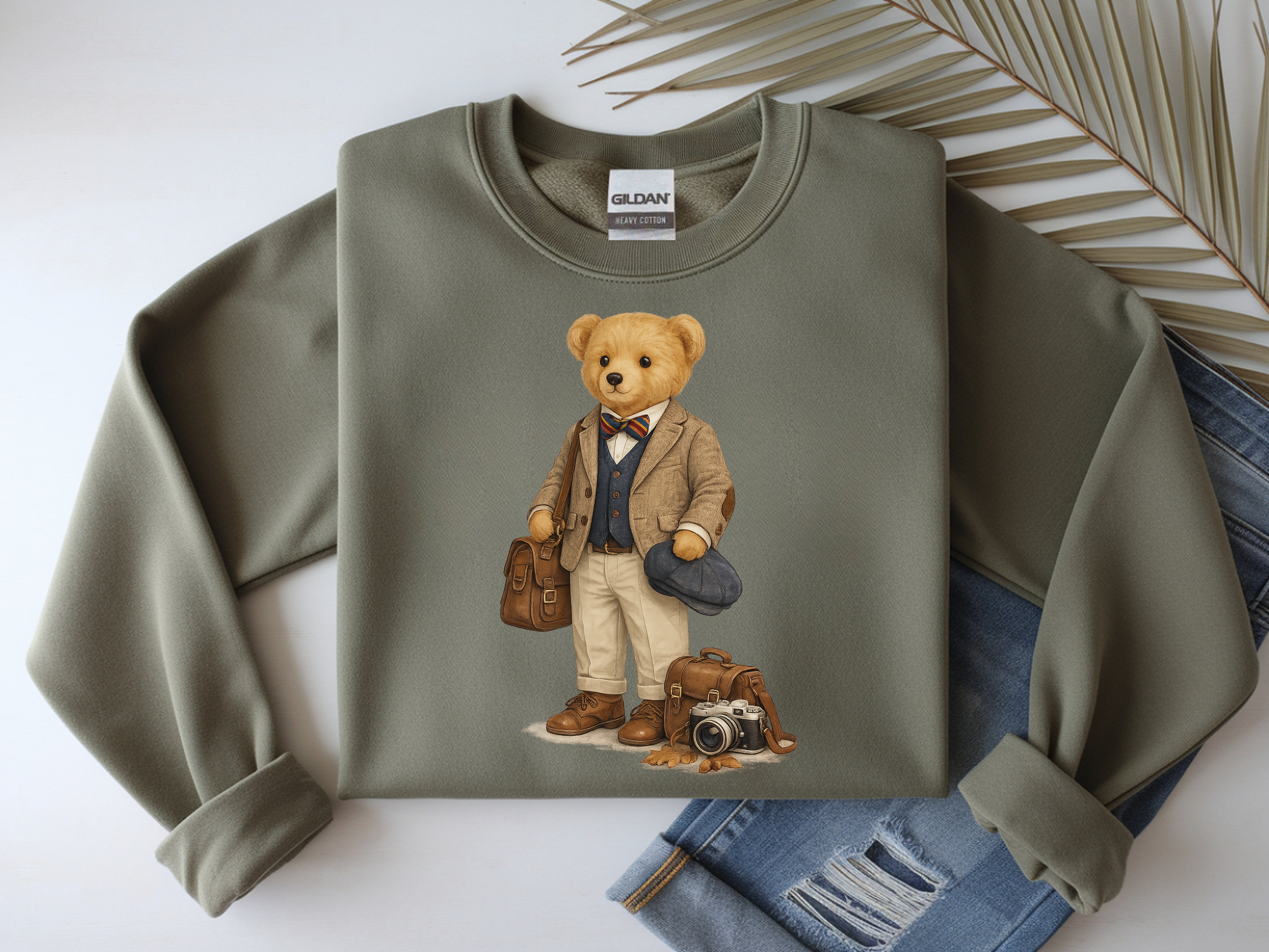 Teddy Bear Traveler Crewneck Sweatshirt