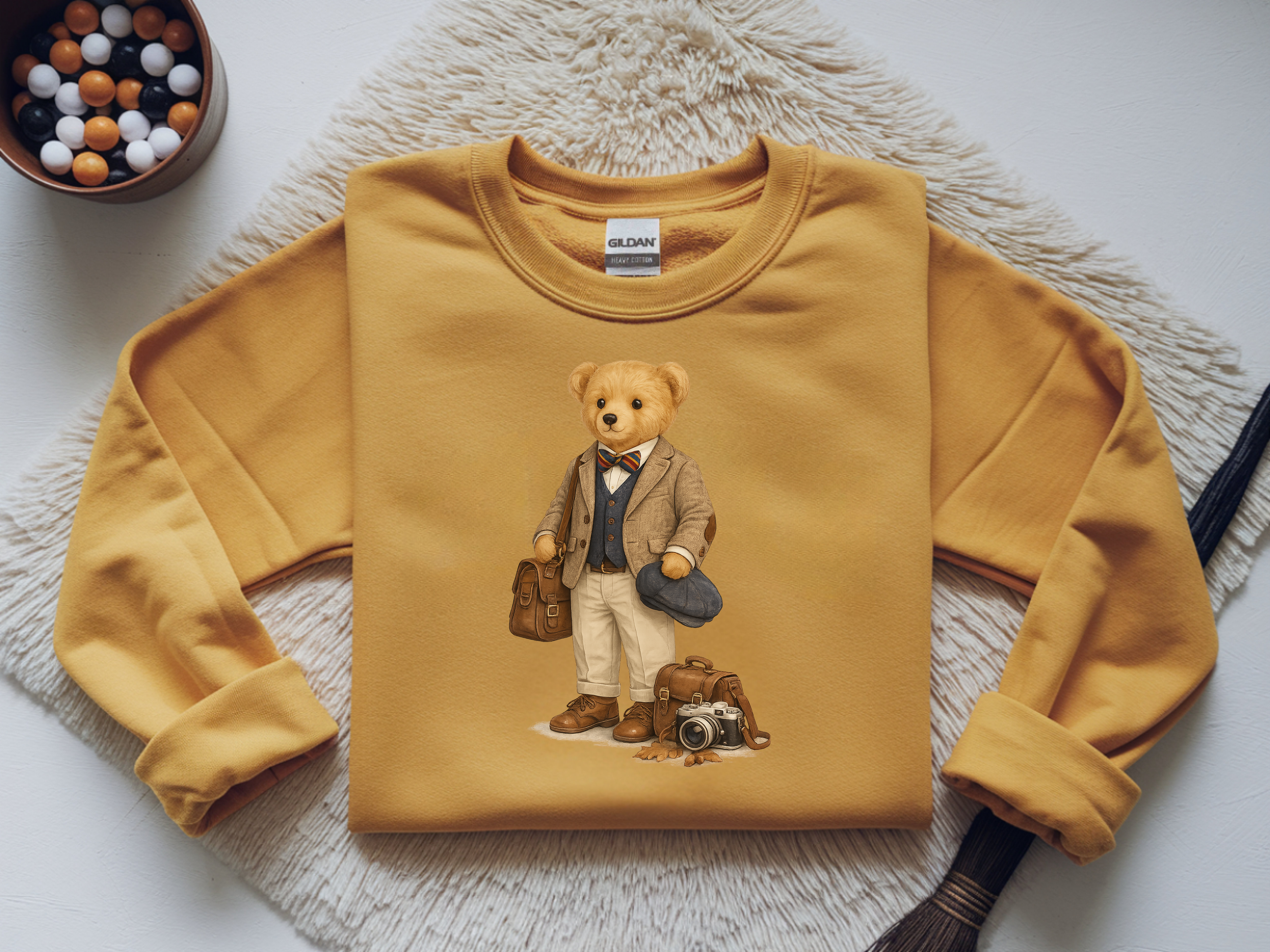 Teddy Bear Traveler Crewneck Sweatshirt