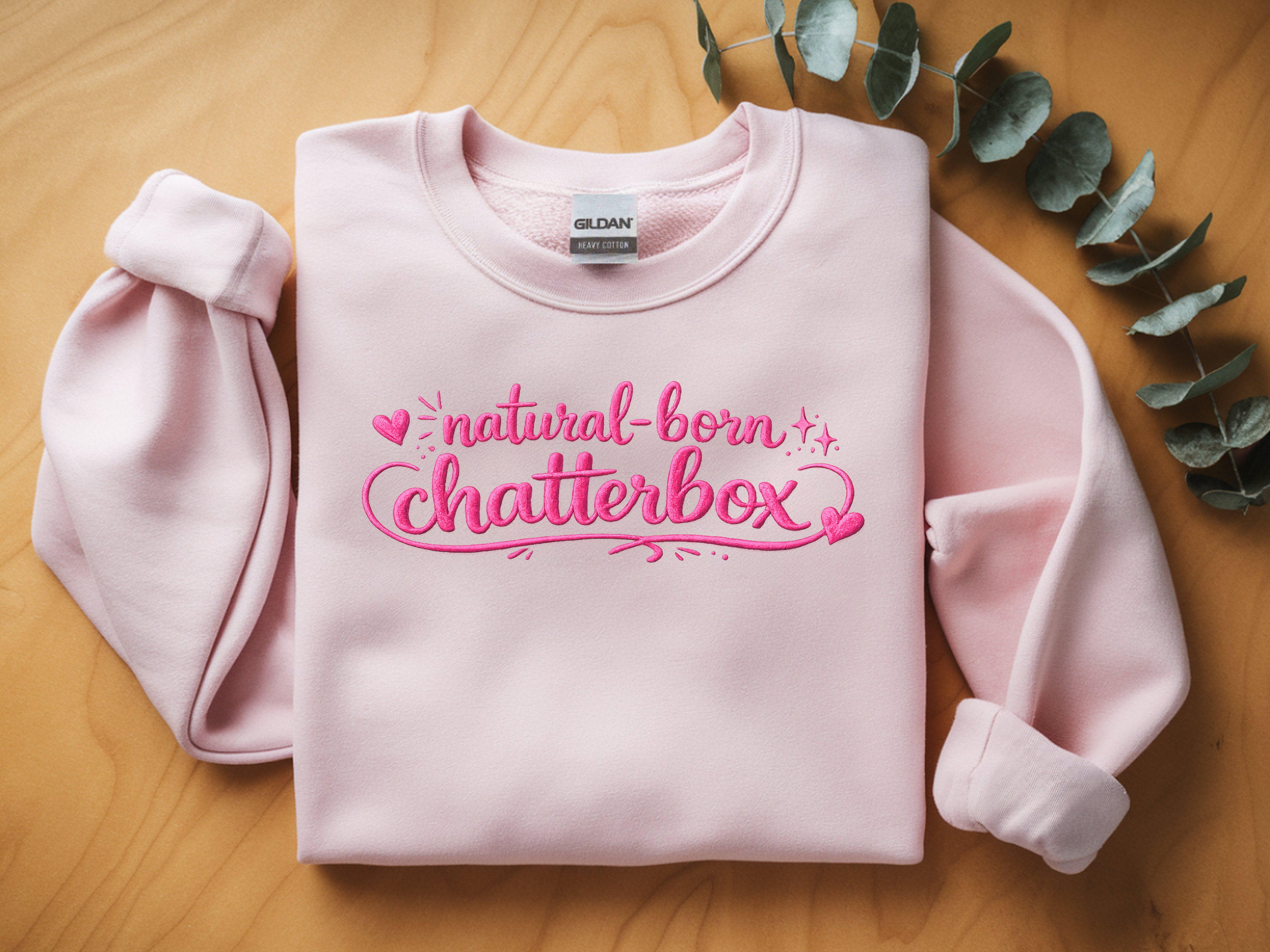 Chatterbox Sweatshirt — "Natural-Born Chatterbox" Cozy Crewneck for Talkative Teens & Women