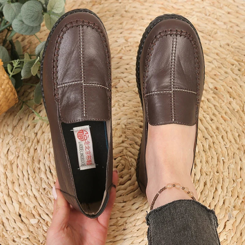 Comfort orthopaedic Loafers | Slip-On Walking Shoes | Chunky Platform Casual Dress Flats