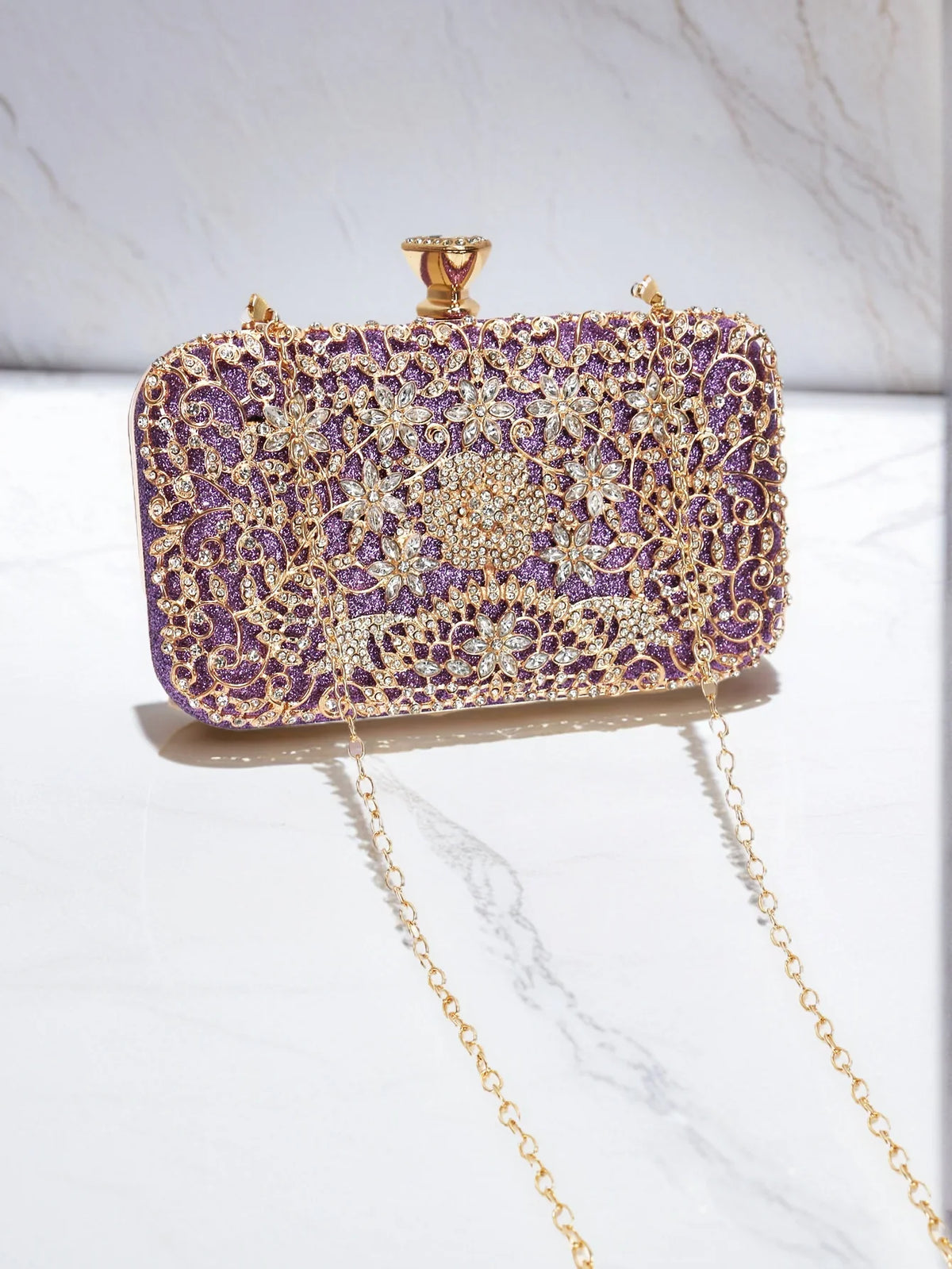 Embellished Evening Clutch Bag, Ornate Beaded Handbag with Vintage Frame Closure, Elegant Formal Purse for Weddings, Parties & Special Occasions