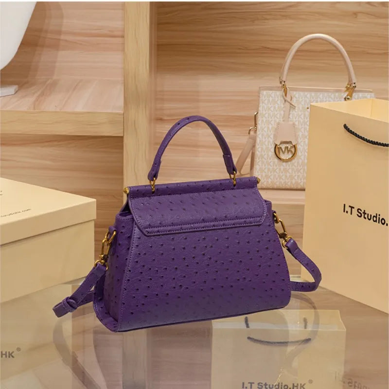 Embossed Satchel Handbag, Elegant Structured Shoulder Purse with Top Handle, Textured Crossbody Bag with Adjustable Strap for Work & Everyday Use
