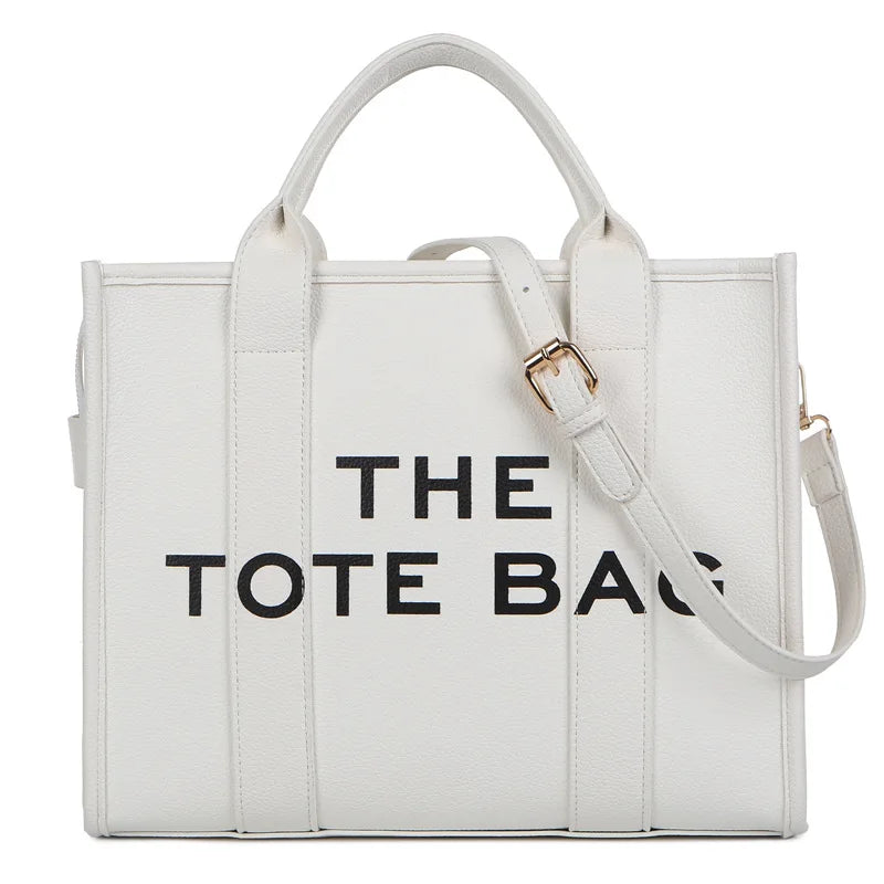 Structured Tote Bag, Minimalist Work Handbag with Top Handles & Adjustable Shoulder Strap, Spacious Carryall Purse for Office, Shopping & Travel