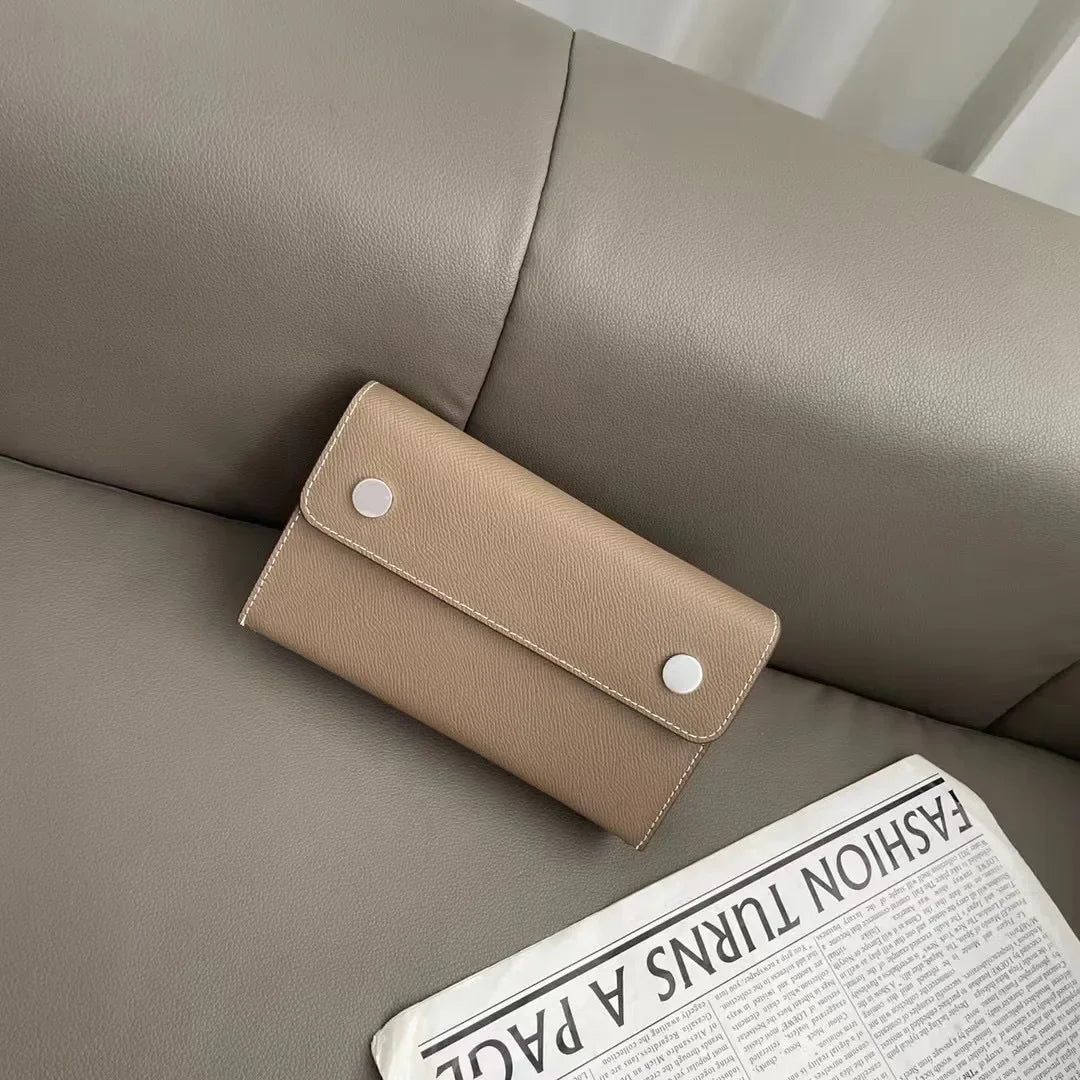 Mini Envelope Crossbody Bag, Compact Shoulder Purse with Snap Button Closure, Slim Phone Bag with Long Strap for Travel & Everyday Use