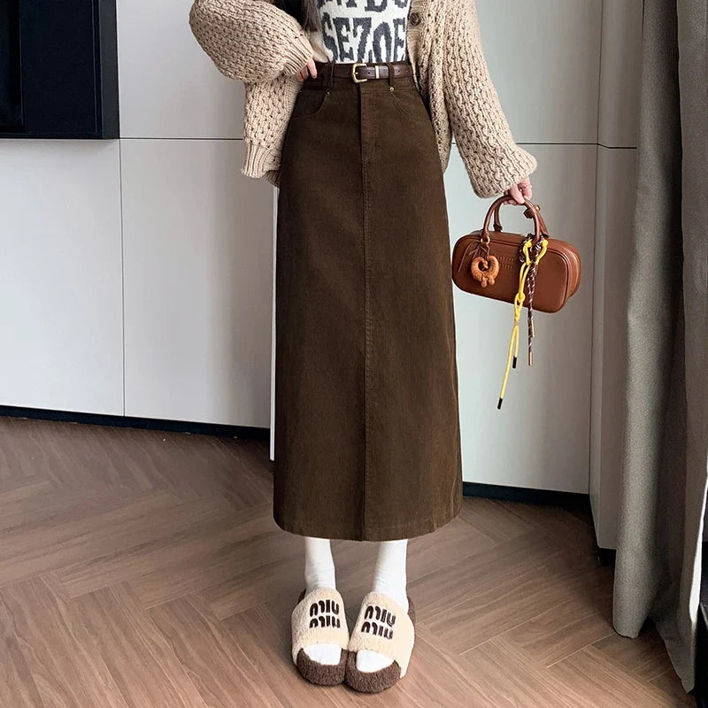 High Waisted Straight Leg Trousers Tailored Flared Hem Pants Minimalist Casual Office Workwear Full Length Bottoms