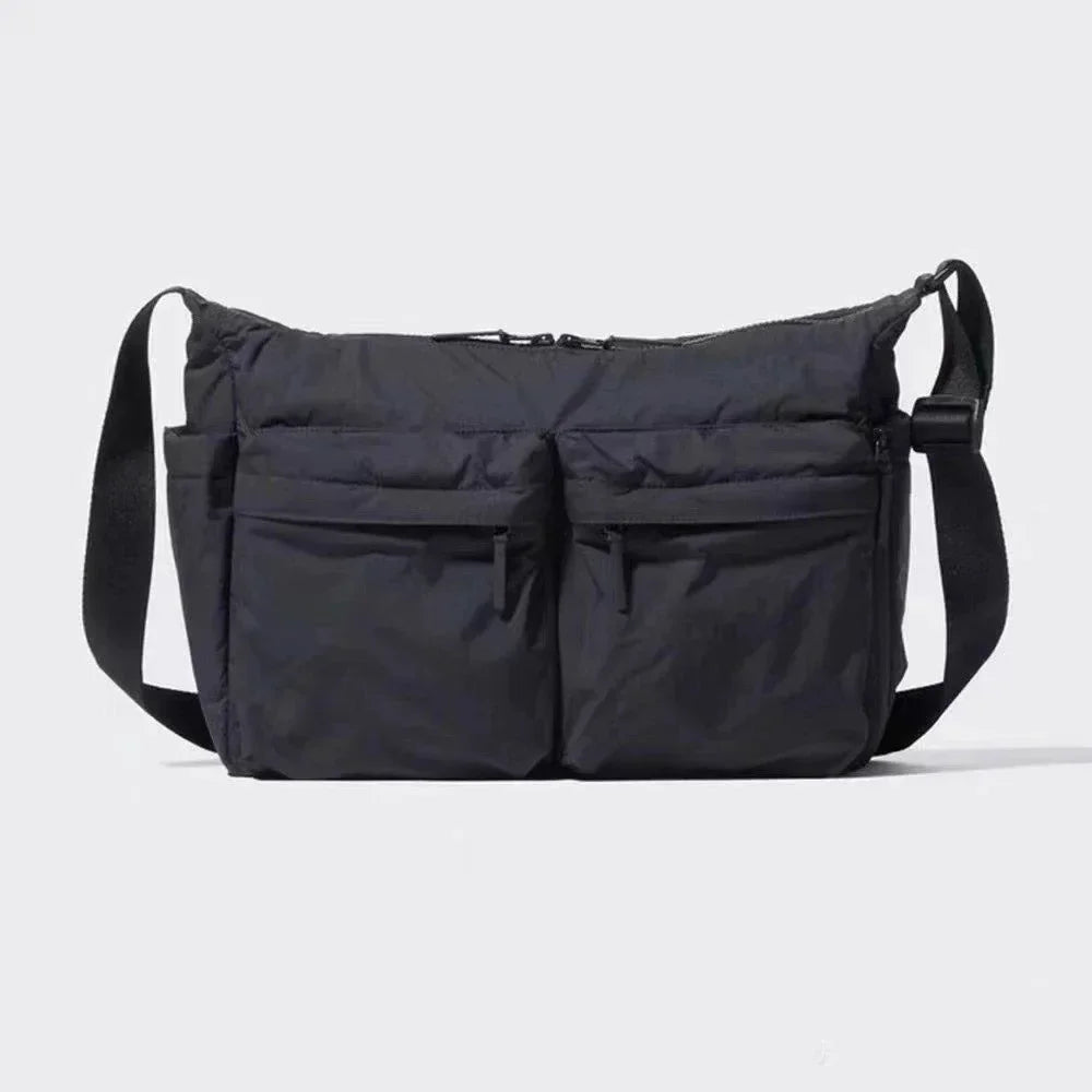 Nylon Crossbody Shoulder Bag, Lightweight Multi-Pocket Messenger Purse with Adjustable Strap, Spacious Travel Handbag for Work & Everyday Use