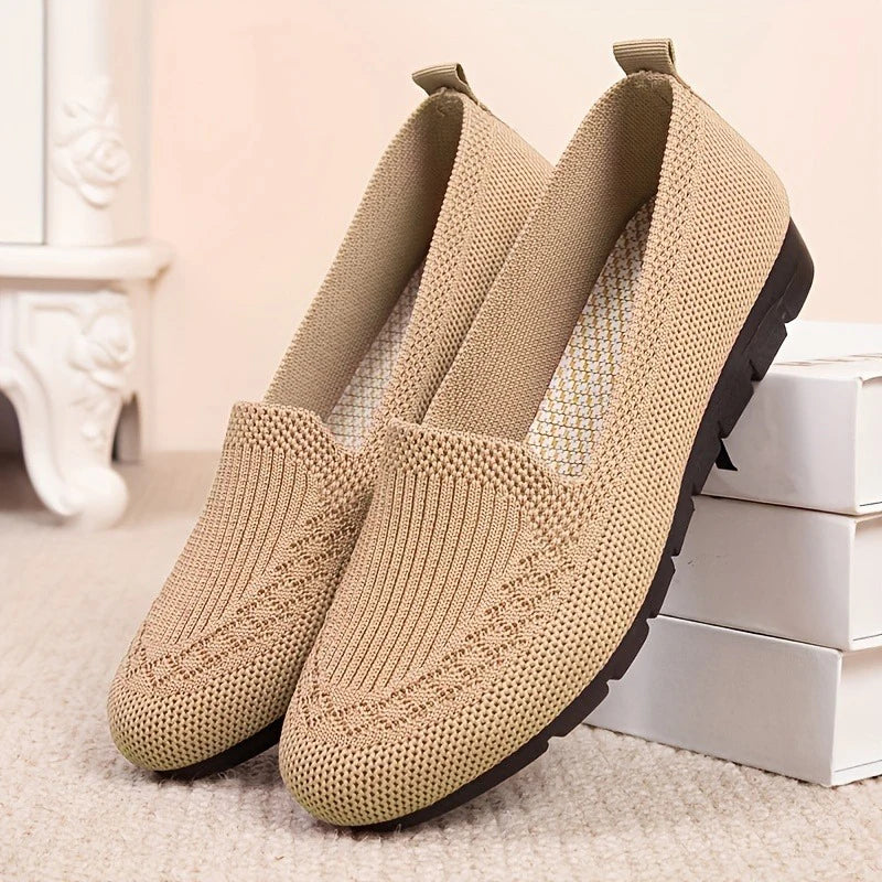 Knit orthopaedic Loafers | Comfortable Slip-On Walking Shoes | Lightweight Casual Ballet Flats