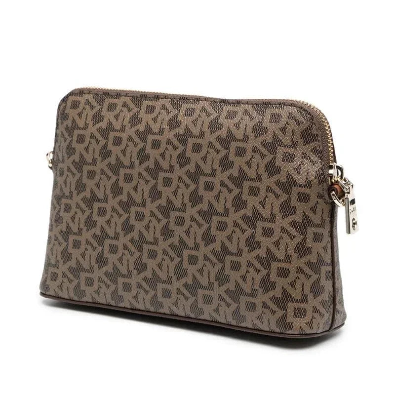 Monogram Crossbody Bag, Compact Shoulder Purse with Adjustable Strap, Zip Top Messenger Handbag for Travel, Shopping & Everyday Use