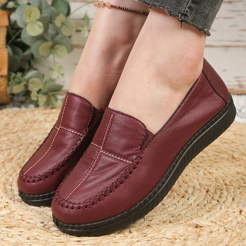 Comfort orthopaedic Loafers | Slip-On Walking Shoes | Chunky Platform Casual Dress Flats