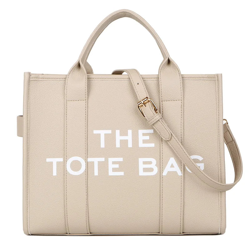 Structured Tote Bag, Minimalist Work Handbag with Top Handles & Adjustable Shoulder Strap, Spacious Carryall Purse for Office, Shopping & Travel