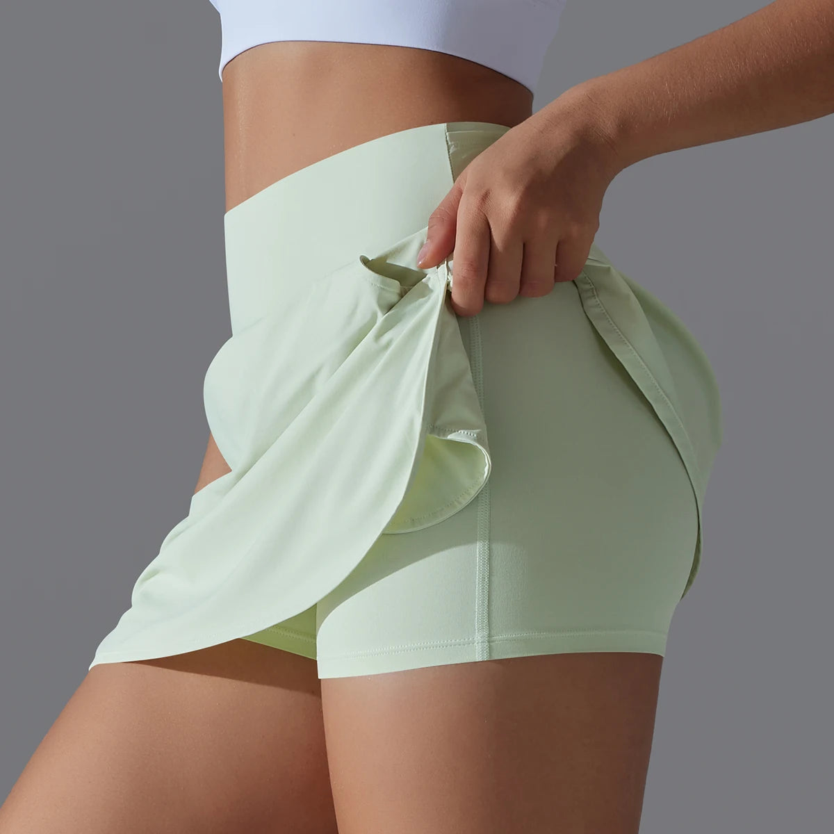 High Waisted Athletic Skort Pleated Tennis Skirt Built In Shorts Activewear Mini Skort Casual Golf Running Workout Wear