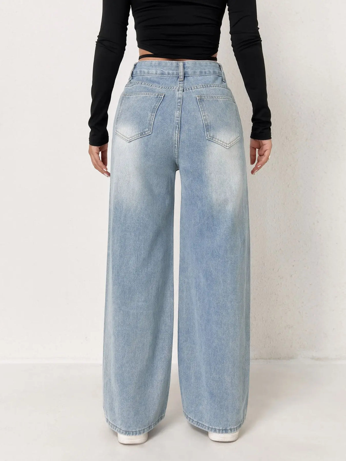 High Waisted Wide Leg Jeans Loose Fit Baggy Denim Pants Full Length Relaxed Casual Streetwear Vintage Trousers