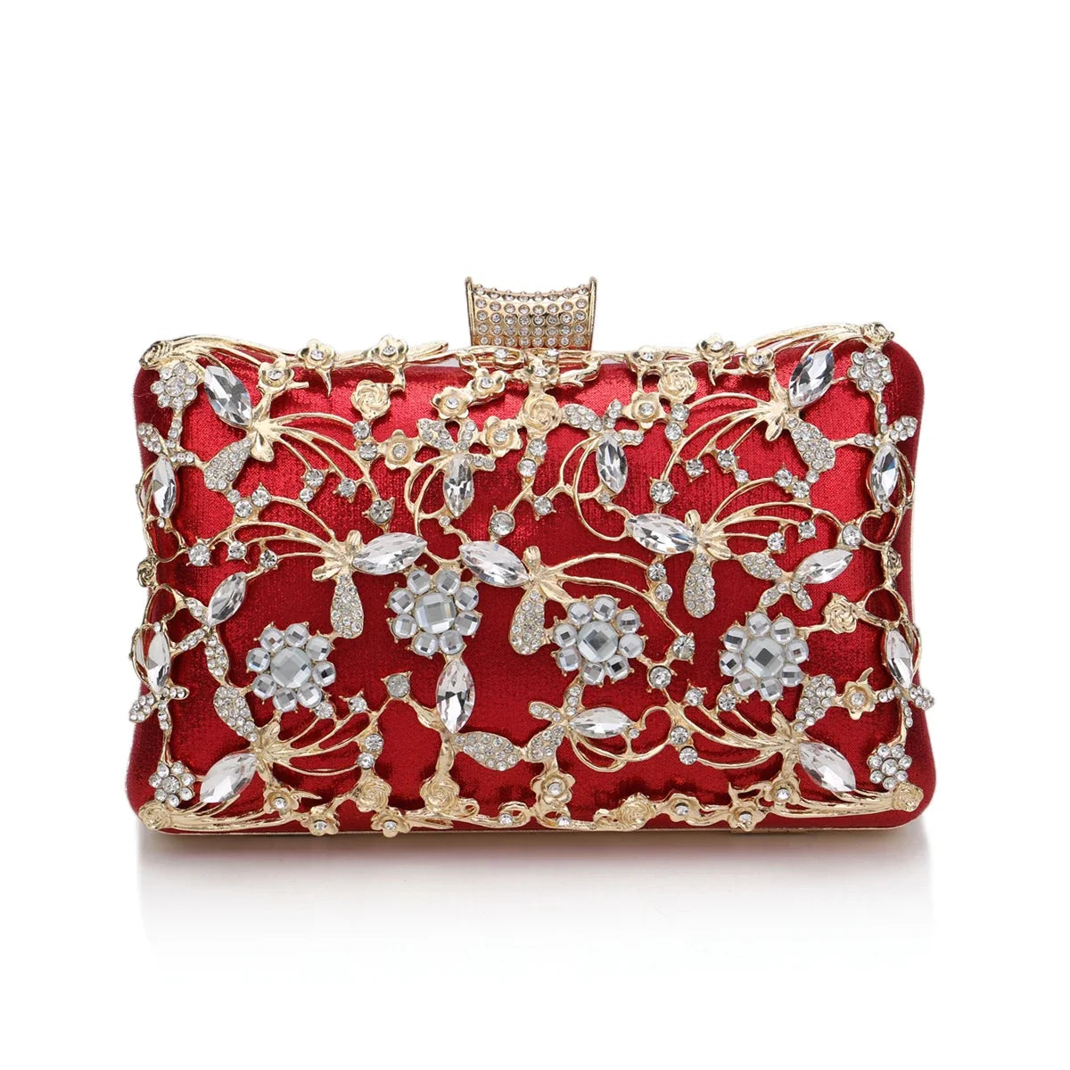 Floral Embroidered Clutch Bag, Elegant Lace Evening Purse with Intricate Flower Appliqué, Compact Handbag for Weddings, Parties & Special Occasions