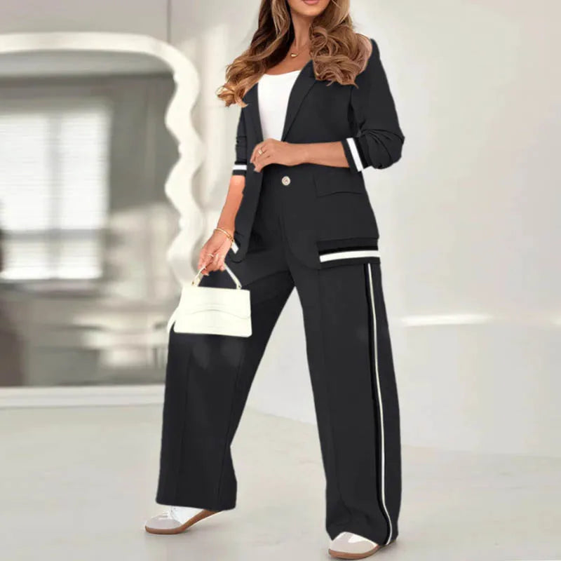 Wide Leg Pants Set – Open Front Cardigan and Sleeveless Top Co-Ord Outfit for Casual, Office, Travel & Everyday Wear
