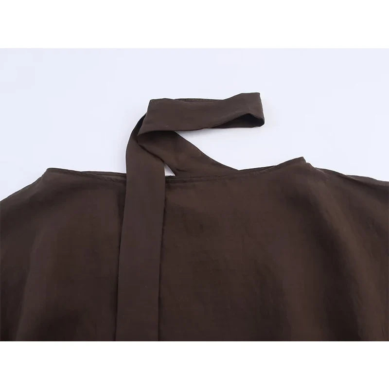 Asymmetric Poncho Jacket with Studded Trim, One-Shoulder Draped Cape Top, Relaxed Fit Statement Outerwear