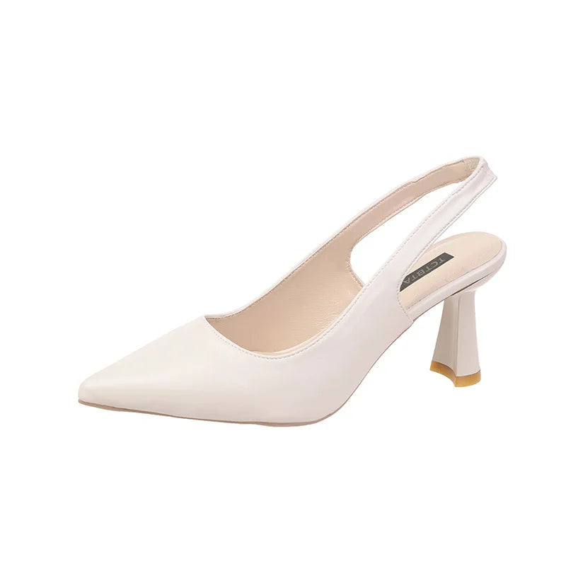 Women's Pointed Toe Slingback Pumps – Elegant Mid Heel Dress Shoes for Office, Wedding, Party, Business & Formal Wear