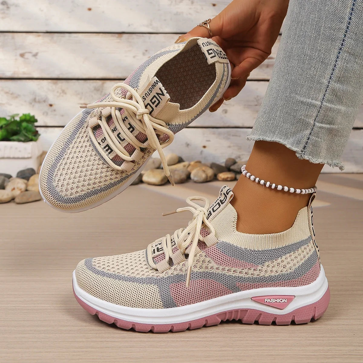 Lace-Up orthopaedic Walking Sneakers | Lightweight Mesh Running Shoes | Cushioned Casual Athletic Sneakers