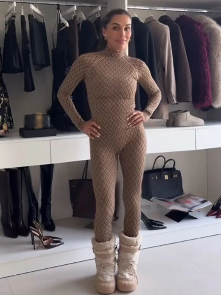 Textured Turtleneck Top & High Waist Leggings Co-Ord Set | Long Sleeve Two Piece Fitted Outfit | Chic Fall & Winter Matching Set