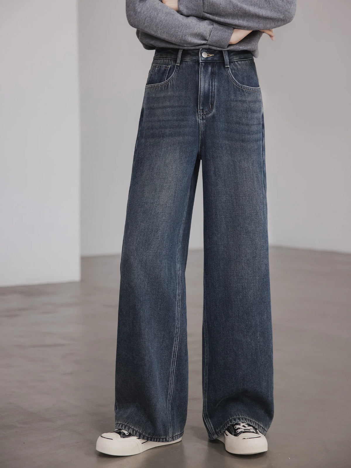 High Waisted Wide Leg Jeans Baggy Denim Pants Relaxed Fit Full Length Loose Trousers Casual Streetwear Y2K Style