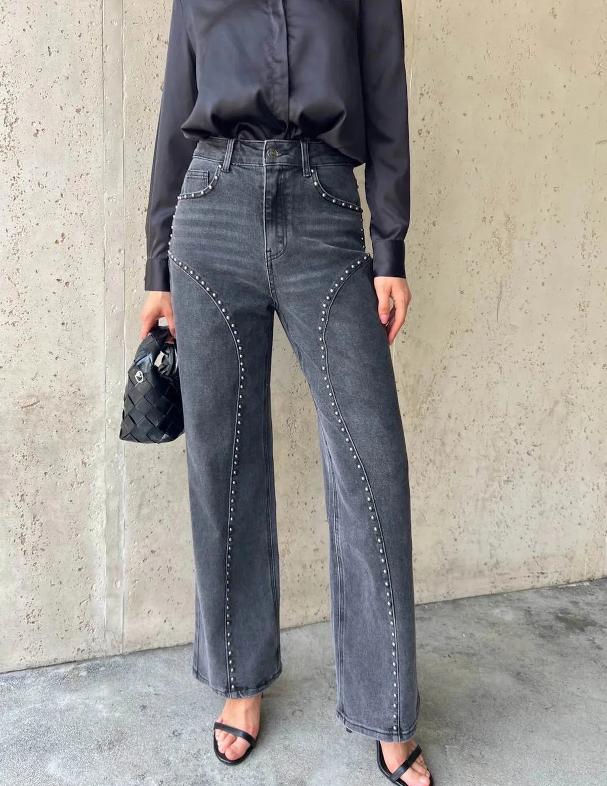 High Waisted Flare Jeans Slim Fit Bootcut Denim Pants Stretchy Flared Leg Full Length Casual Streetwear Trousers