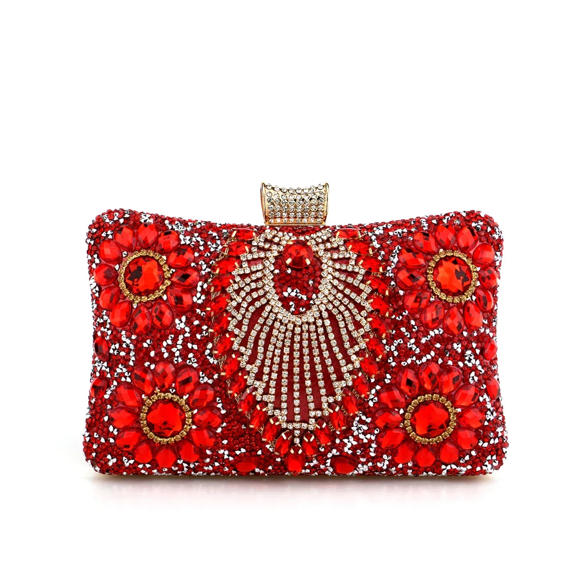Beaded Evening Clutch Bag, Ornate Embellished Handbag with Intricate Floral Design, Elegant Frame Purse for Weddings, Parties & Formal Events