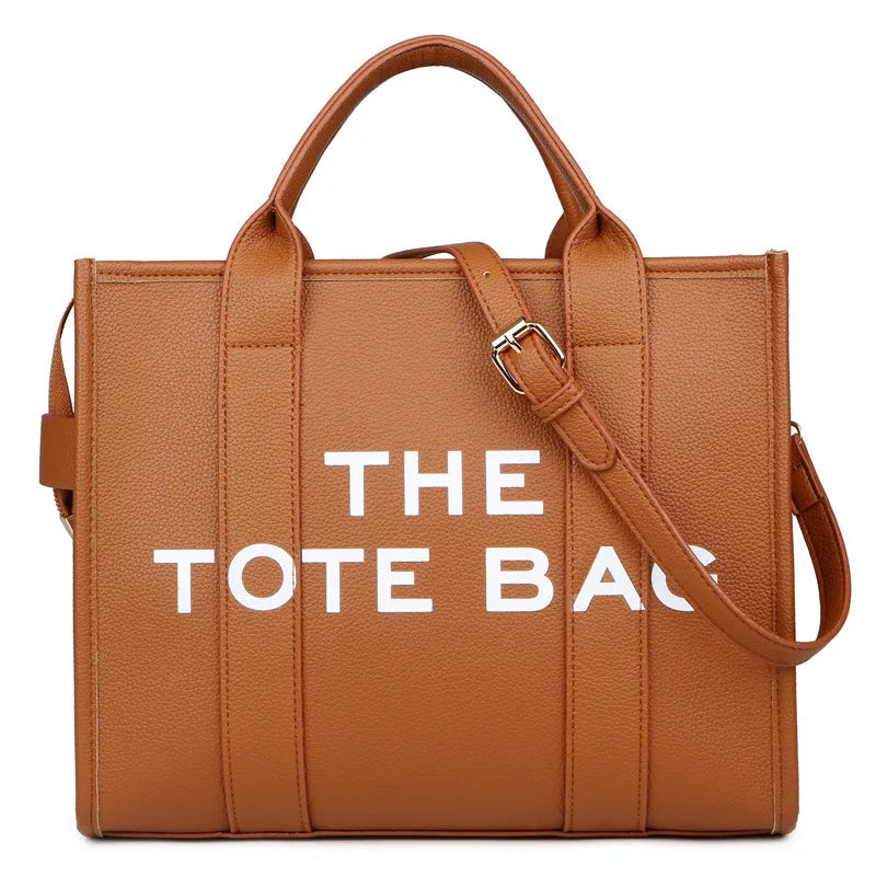 Structured Tote Bag, Minimalist Work Handbag with Top Handles & Adjustable Shoulder Strap, Spacious Carryall Purse for Office, Shopping & Travel