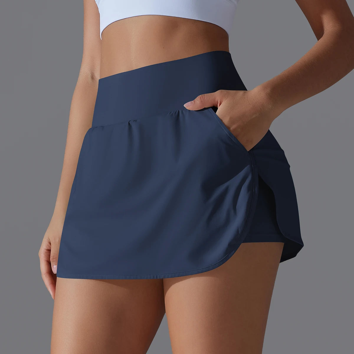 High Waisted Athletic Skort Pleated Tennis Skirt Built In Shorts Activewear Mini Skort Casual Golf Running Workout Wear