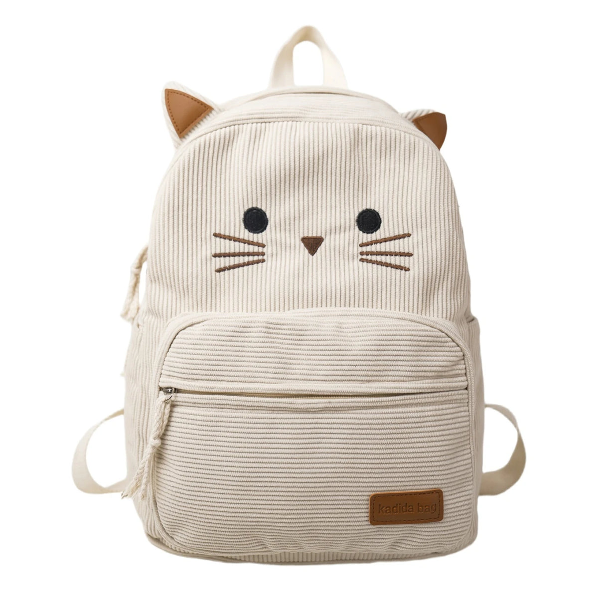Cute Cat Backpack, Adorable Animal Face School Bag with Adjustable Padded Straps, Casual Daypack for School, Travel & Everyday Use