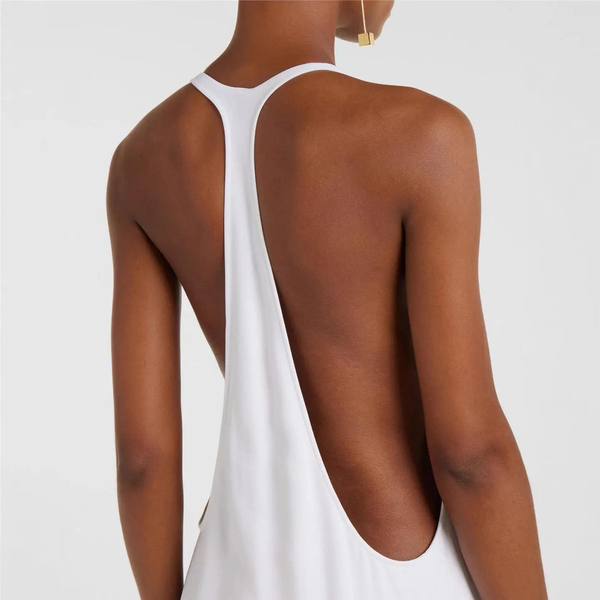 Sleeveless Maxi Dress – Scoop Neck A-Line Dress with Relaxed Silhouette, Flowing Floor-Length Skirt and Minimalist Design for Summer & Resort Wear