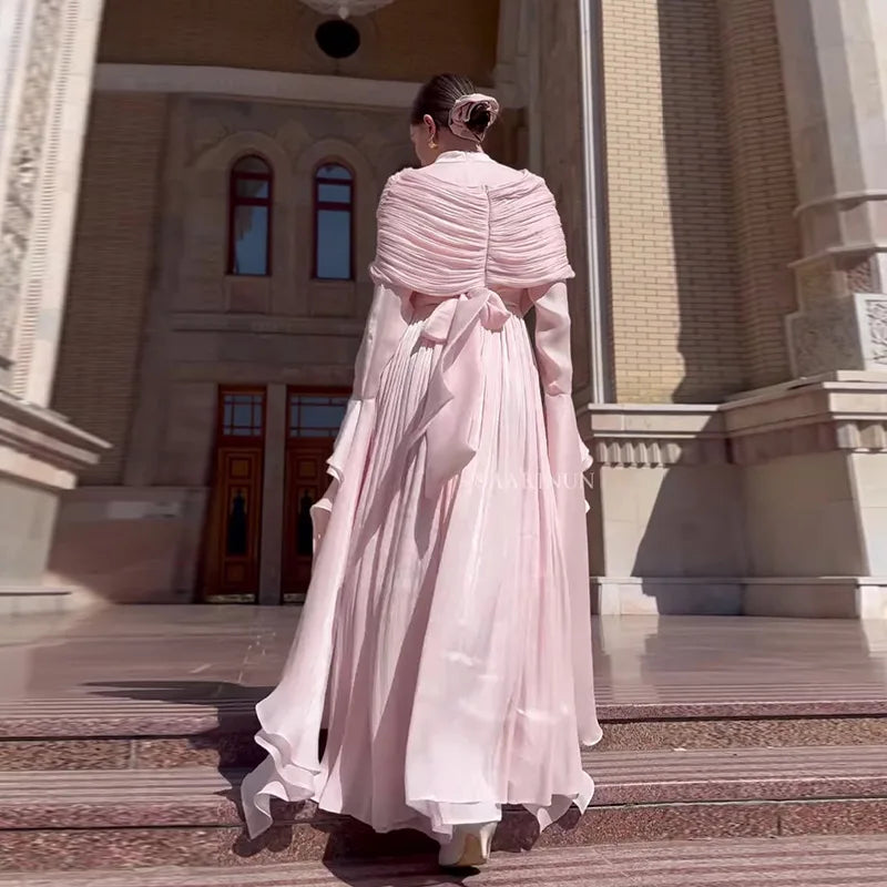 Dubai Women Dress Abaya Pleated Muslim Jalabiya Ramadan Vestidos Largos Islam Party Dresses Arab Long Robe