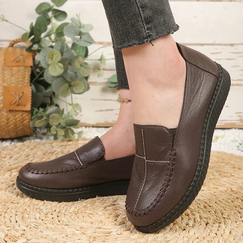 Comfort orthopaedic Loafers | Slip-On Walking Shoes | Chunky Platform Casual Dress Flats