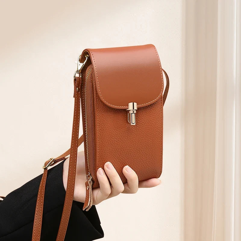 Women's Mini Crossbody Bag, Small Leather Cell Phone Purse, Compact Shoulder Bag with Adjustable Strap for Travel & Everyday Use