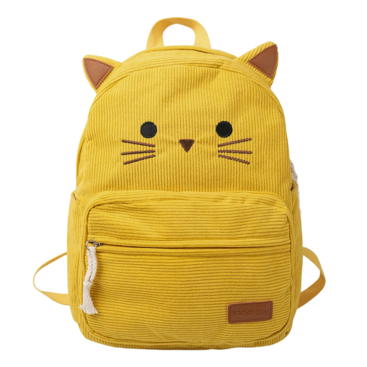 Cute Cat Backpack, Adorable Animal Face School Bag with Adjustable Padded Straps, Casual Daypack for School, Travel & Everyday Use