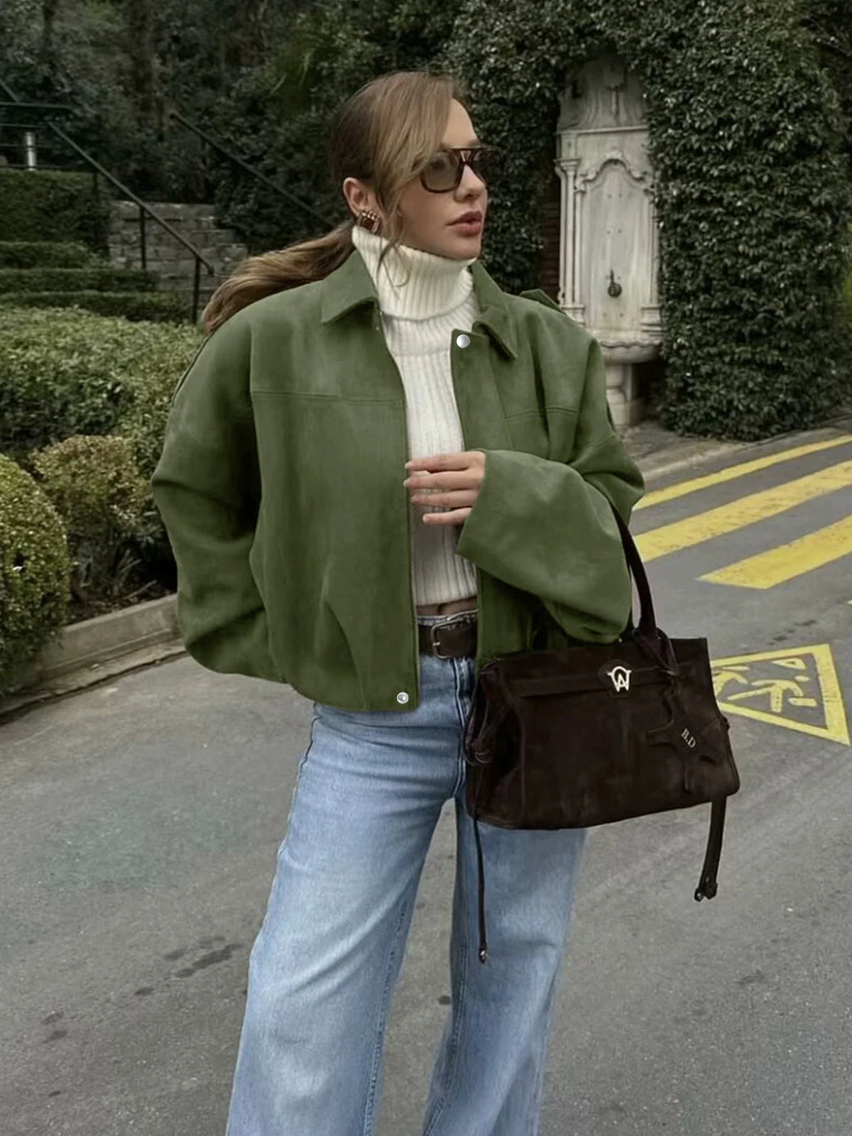 Women's Oversized Shirt Jacket, Relaxed Collared Button-Up Jacket, Casual Lightweight Fall Outerwear