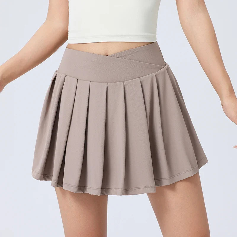 High Waisted Pleated Mini Skirt A Line Tennis Skirt Flared Skater Skirt Preppy Casual Party School Style Bottomwear