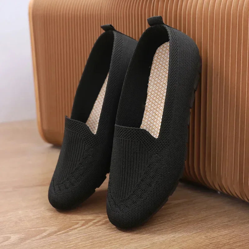 Knit orthopaedic Loafers | Comfortable Slip-On Walking Shoes | Lightweight Casual Ballet Flats