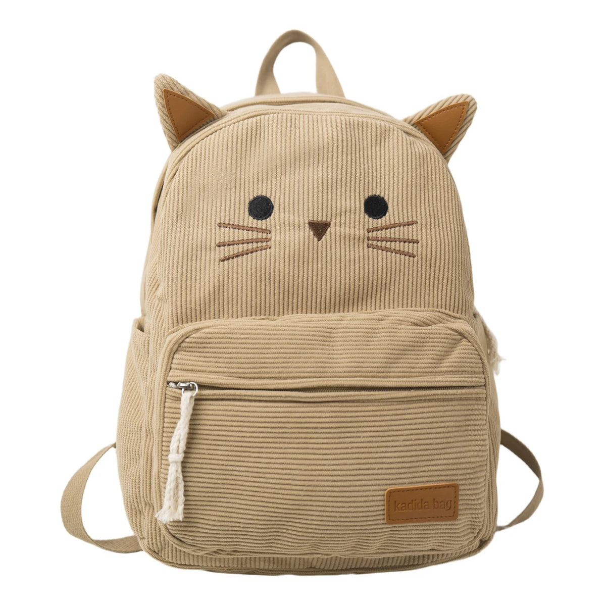Cute Cat Backpack, Adorable Animal Face School Bag with Adjustable Padded Straps, Casual Daypack for School, Travel & Everyday Use