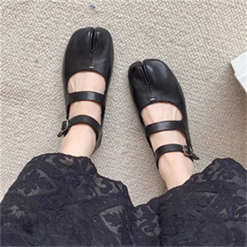 Mary Jane Flat Shoes | Double Strap Loafers | Casual Buckle Ballet Flats for Everyday Wear